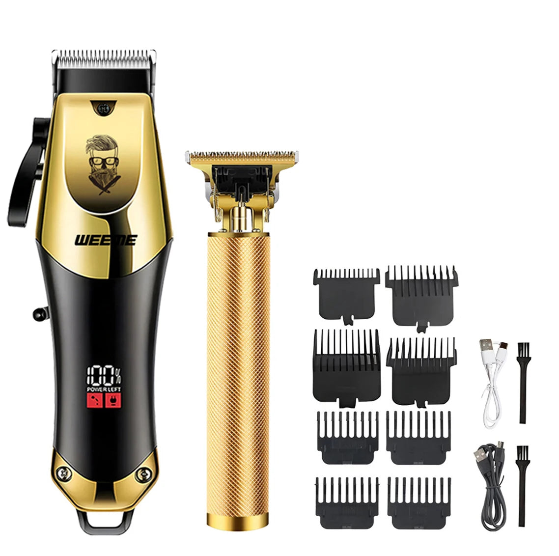 Rechargeable Hair Clipper for Men, Beard & Nose Trimmer Kit