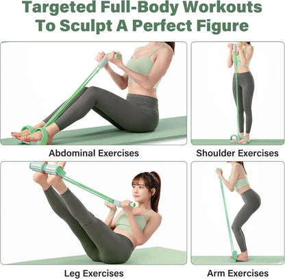 Pedal Resistance Bands with Handles – Full Body Exercise Trainer