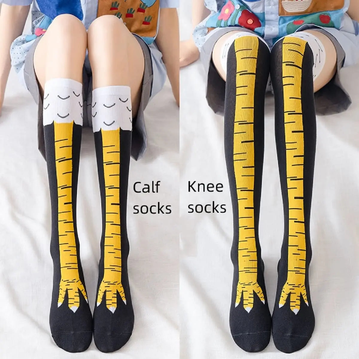 Women’s Knee High Socks – Cartoon Chicken Claw Casual Sports Socks