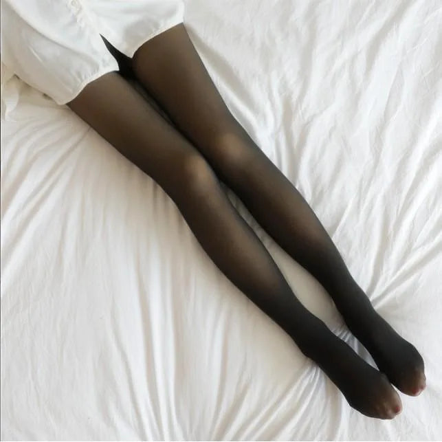 Fleece Lined Tights for Women – Warm Winter Black Hosiery