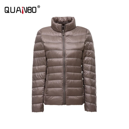 Women Spring Jacket Fashion Short Ultra Lightweight Packable Puffer Coats 15 Colors Female Down Warm Korean Slim Fit Parkas 5XL