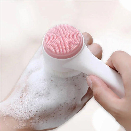 Silicone Facial Cleansing Brush Double-Sided Face Wash Brush