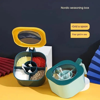 Seasoning Box with Lid & Spoons