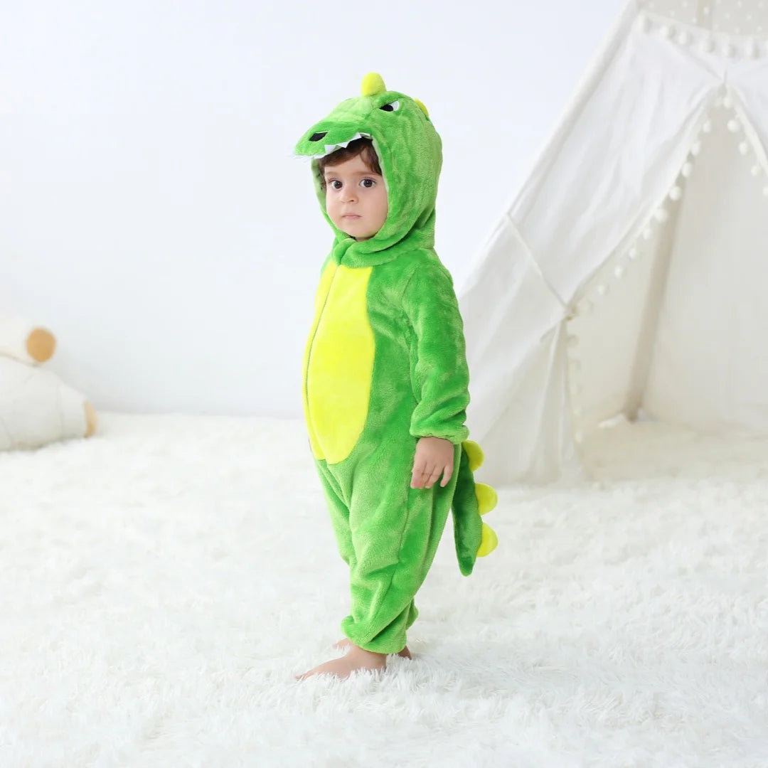 Baby Girls Long-sleeve Onesies Kigurumi Infant Dinosaur Animal Cartoon Romper Newborn Boys Pajamas For Christmas Halloween