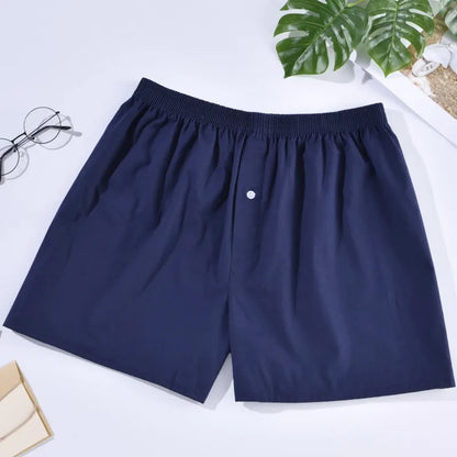 Men’s Cotton Boxer Shorts – Loose Fit Casual Sleep Underwear