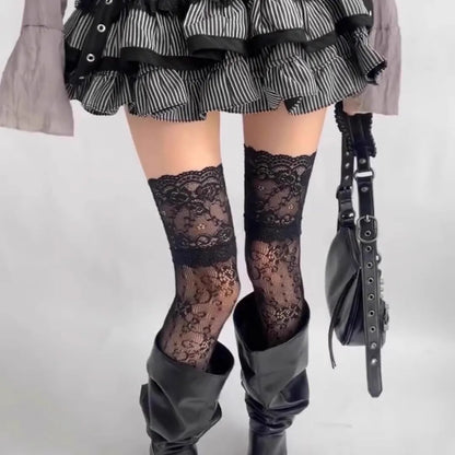 Fishnet Thigh High Socks