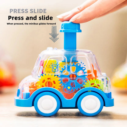 Gear Car Toy – Transparent Inertia Pull Back Car for Kids