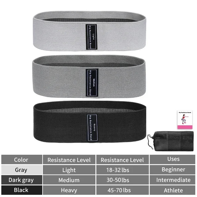 Fabric Resistance Bands, Hip Booty Bands for Glute & Leg Workouts