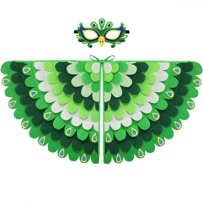Cute Felt Cloth Halloween Cloak with Mask Bird Wings Owl Halloween Children Costume Robe Cosplay Cape Mask Set Costume Ball