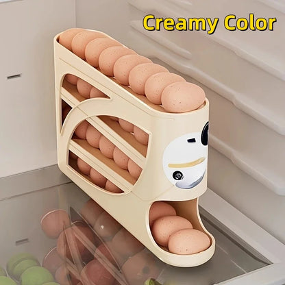 3-Tier Egg Storage Container for Refrigerator, 24 Egg Organizer Rack