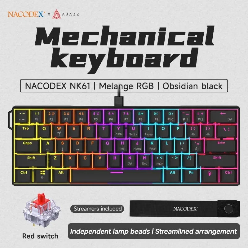 60% Mechanical Keyboard 61-Key RGB
