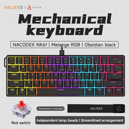 60% Mechanical Keyboard 61-Key RGB