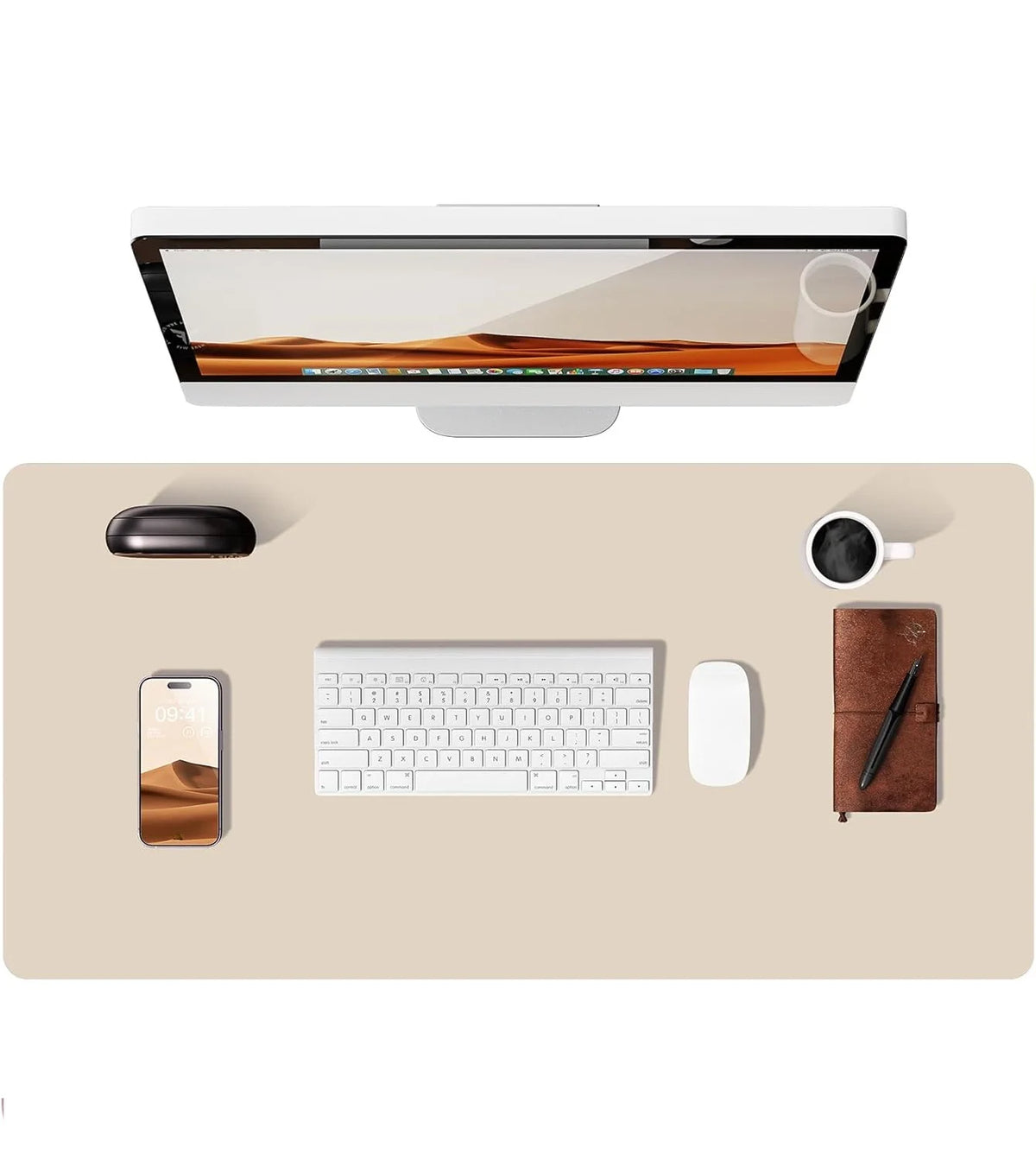 Large Desk Mat – PU Leather Mouse Pad & Desk Protector