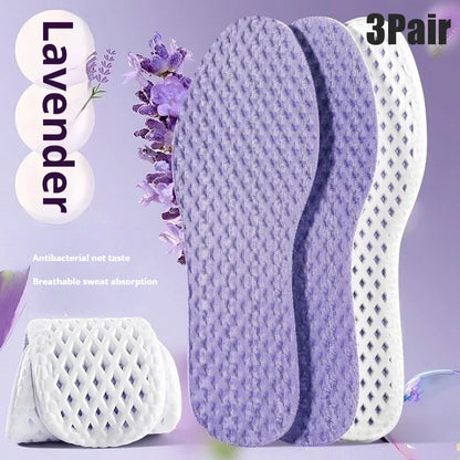 Sports Insoles 3 Pair Cooling Breathable Shock Absorbing Shoe Inserts