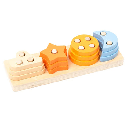 Wooden Shape Matching Toy for Kids