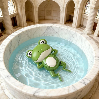 Wind Up Frog Bath Toy for Toddlers – Swimming Water Toy