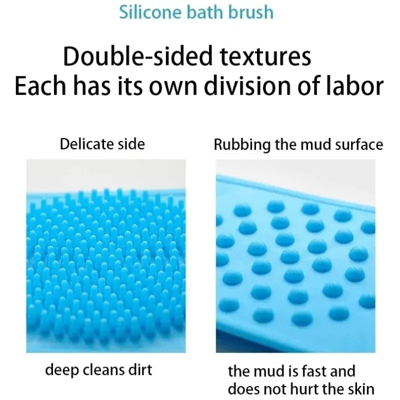 Silicone Back Scrubber Shower Belt Body Exfoliating Brush