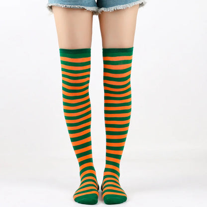 Striped Over the Knee Socks – Long Pinstripe Style