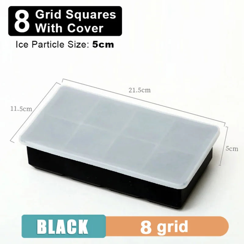 Large Silicone Ice Cube Tray Jumbo Square Ice Mold