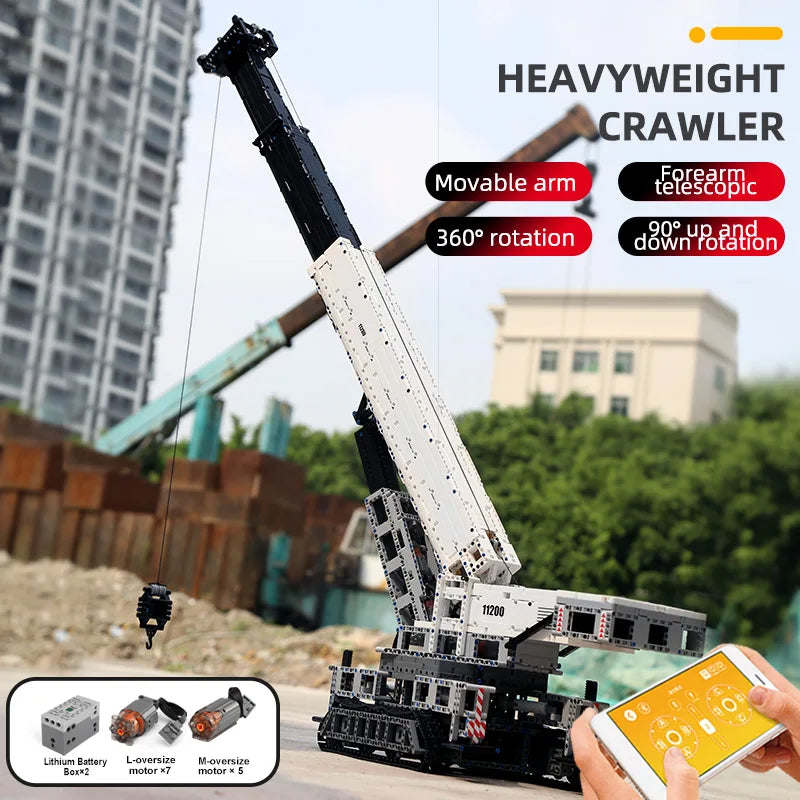 RC Motorized Crane Building Blocks