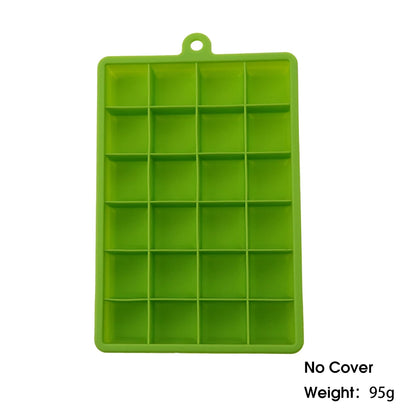 24-Hole Silicone Ice Cube Tray with Lid – Easy Kitchen Freezing Mold