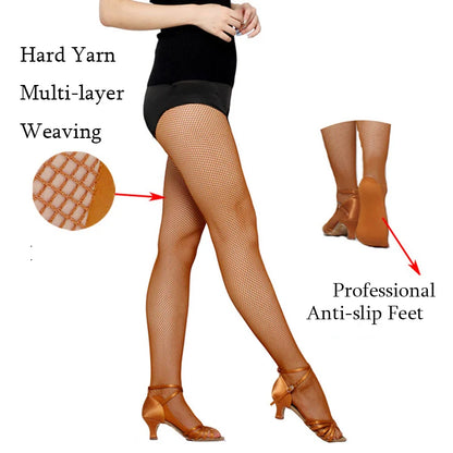 Women’s Dance Tights – Elastic Fishnet Latin Dance Stockings