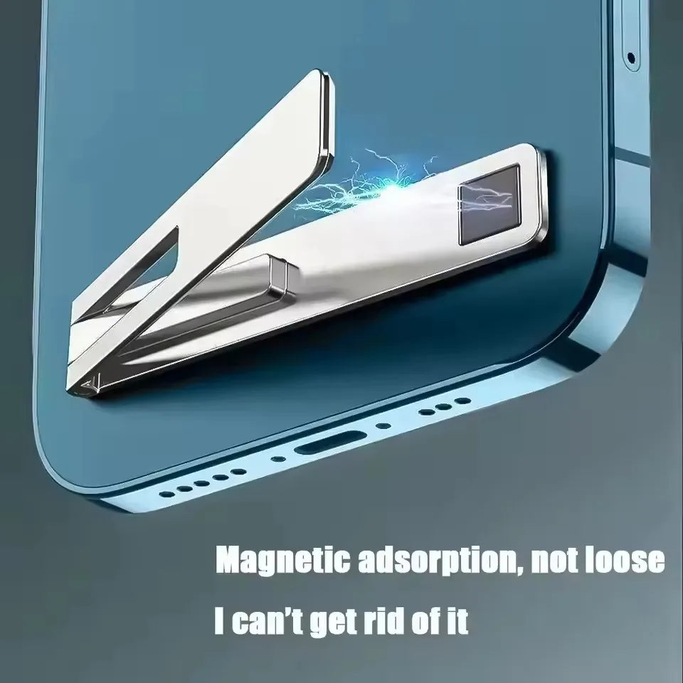 Magnetic Phone Holder Foldable Metal Desktop Stand Universal