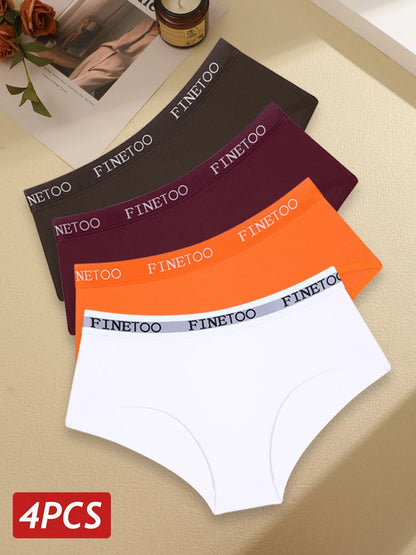 Women’s Cotton Panties – Low Rise Briefs with Embroidered Waist