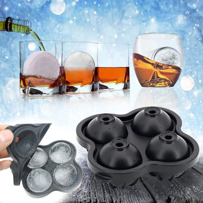Silicone Ice Ball Mold – Ice Cube Tray for Cocktails & Freezer