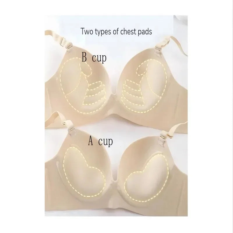 Women’s Wireless Bralette – Seamless Push Up 3/4 Cup Bra