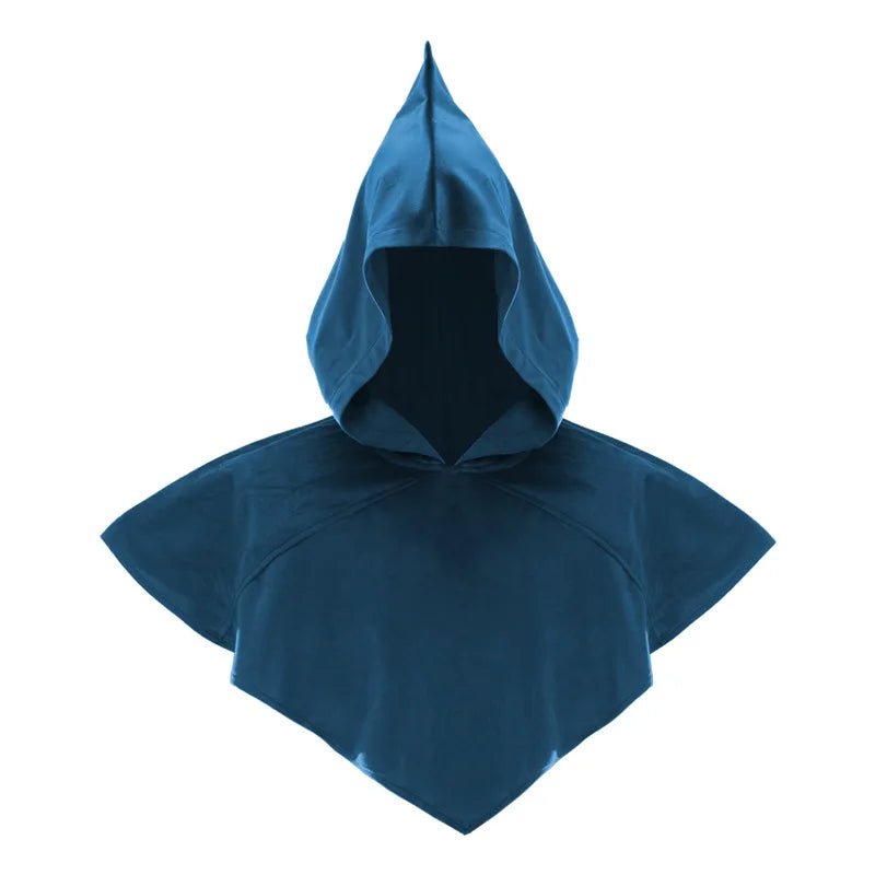 Cos Gift Medieval Costume Hooded Cape Wizard Short Cloak Halloween Costumes for Women Men Undead Cosplay Coat Unisex Adult Props
