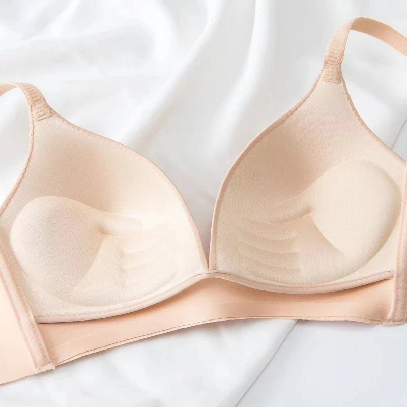 Seamless Bra for Women – Wireless Push Up Deep V Design
