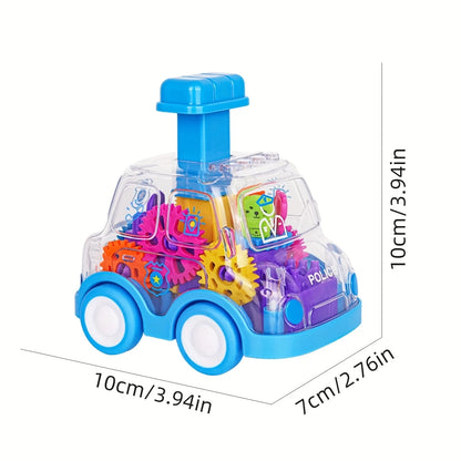 Gear Car Toy – Transparent Inertia Pull Back Car for Kids