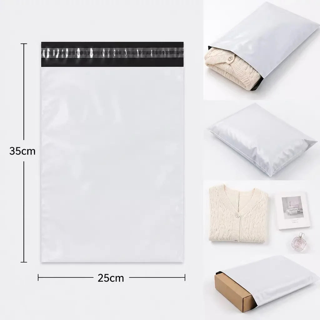 White Poly Mailer Bags – Self-Adhesive Shipping Envelopes 50 Pack
