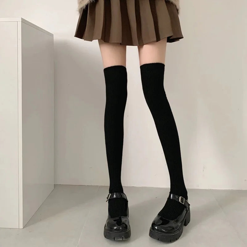 Women’s Knee High Socks – Classic Striped Cotton Style
