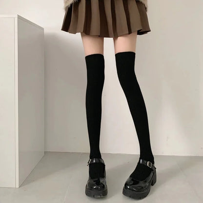 Women’s Knee High Socks – Classic Striped Cotton Style
