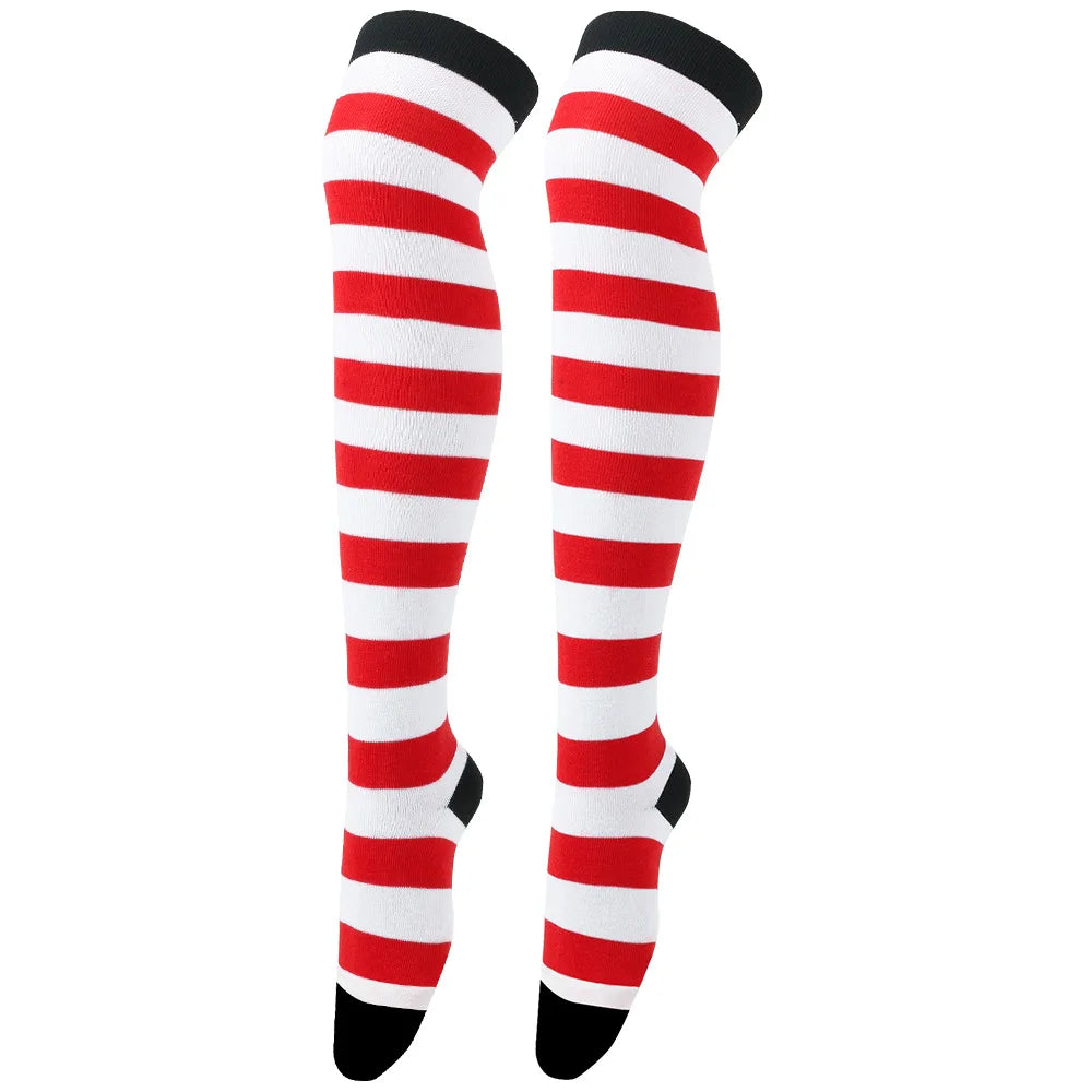 Striped Over the Knee Socks – Long Pinstripe Style