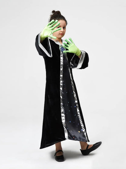 New Green ET Alien Lord Costume Cosplay For  Evil Witch Horror Scary Mask Suit Halloween Costume For