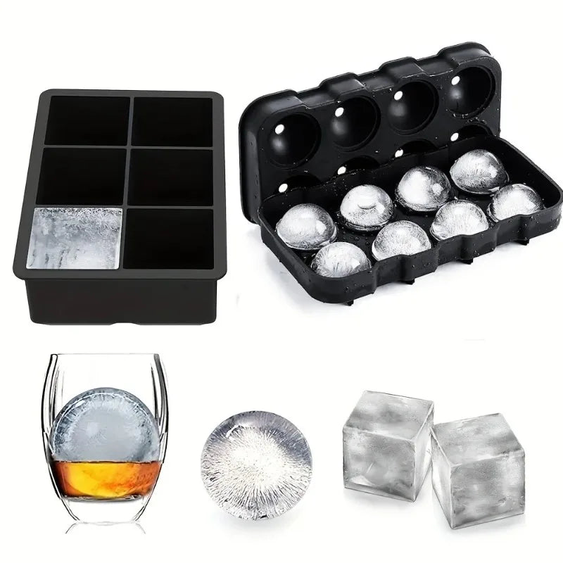 Silicone Ice Ball Mold – Ice Cube Tray for Cocktails & Freezer