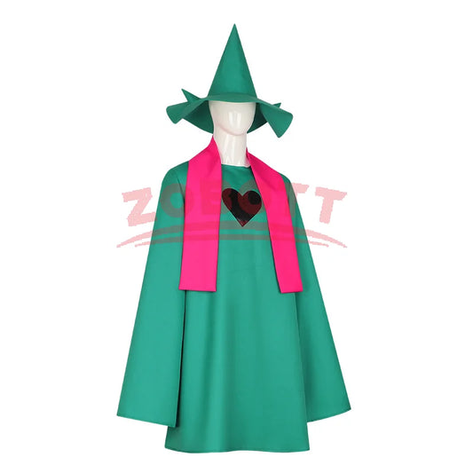 Undertale Ralsei Cosplay Hoodie Cloak Top Deltarune Cosplay Cape Outfit With Hat Scarf      Halloween Costume