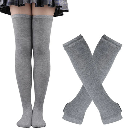 Over Knee Socks – Women’s Striped Thigh High Cotton Blend Socks