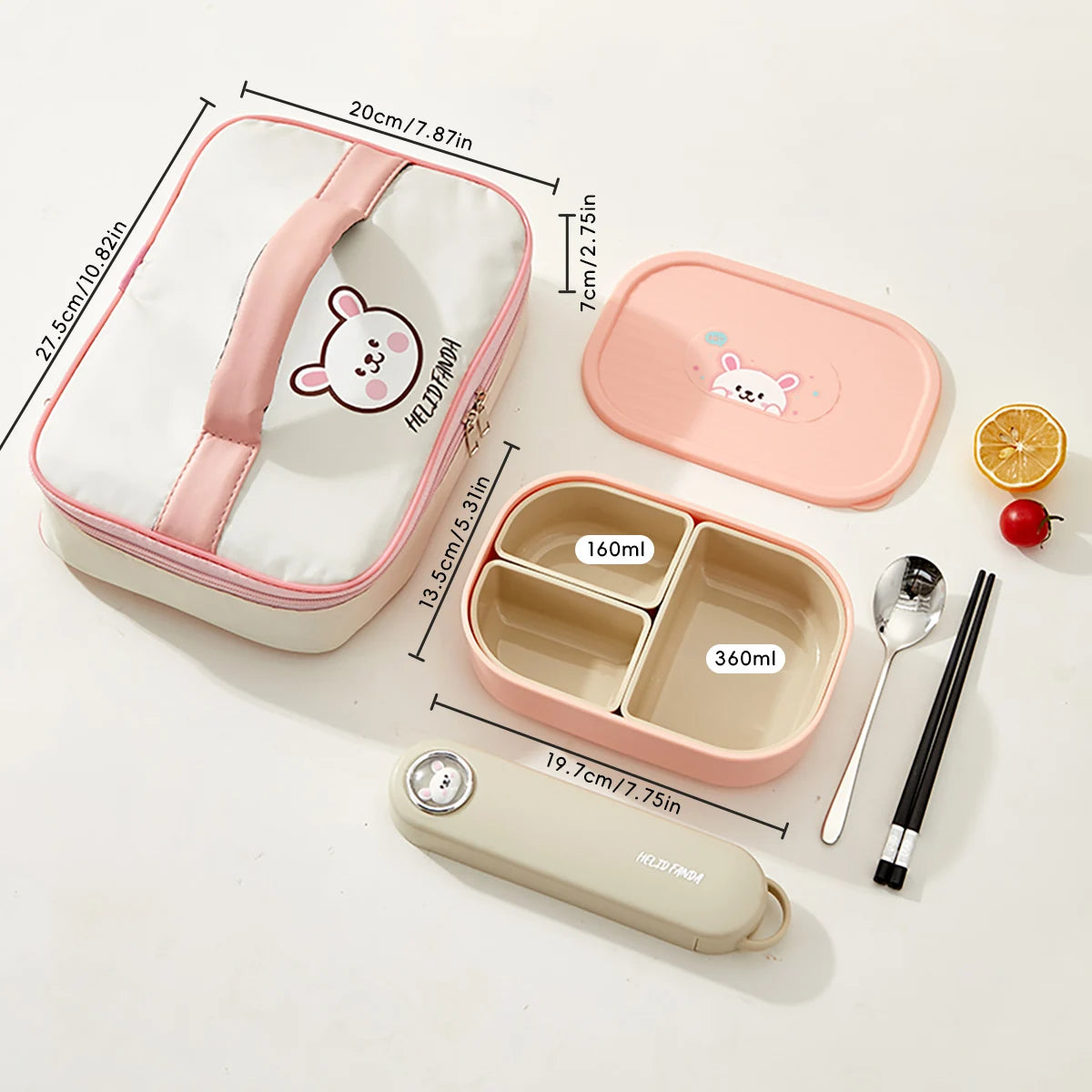 3 Compartment Bento Box