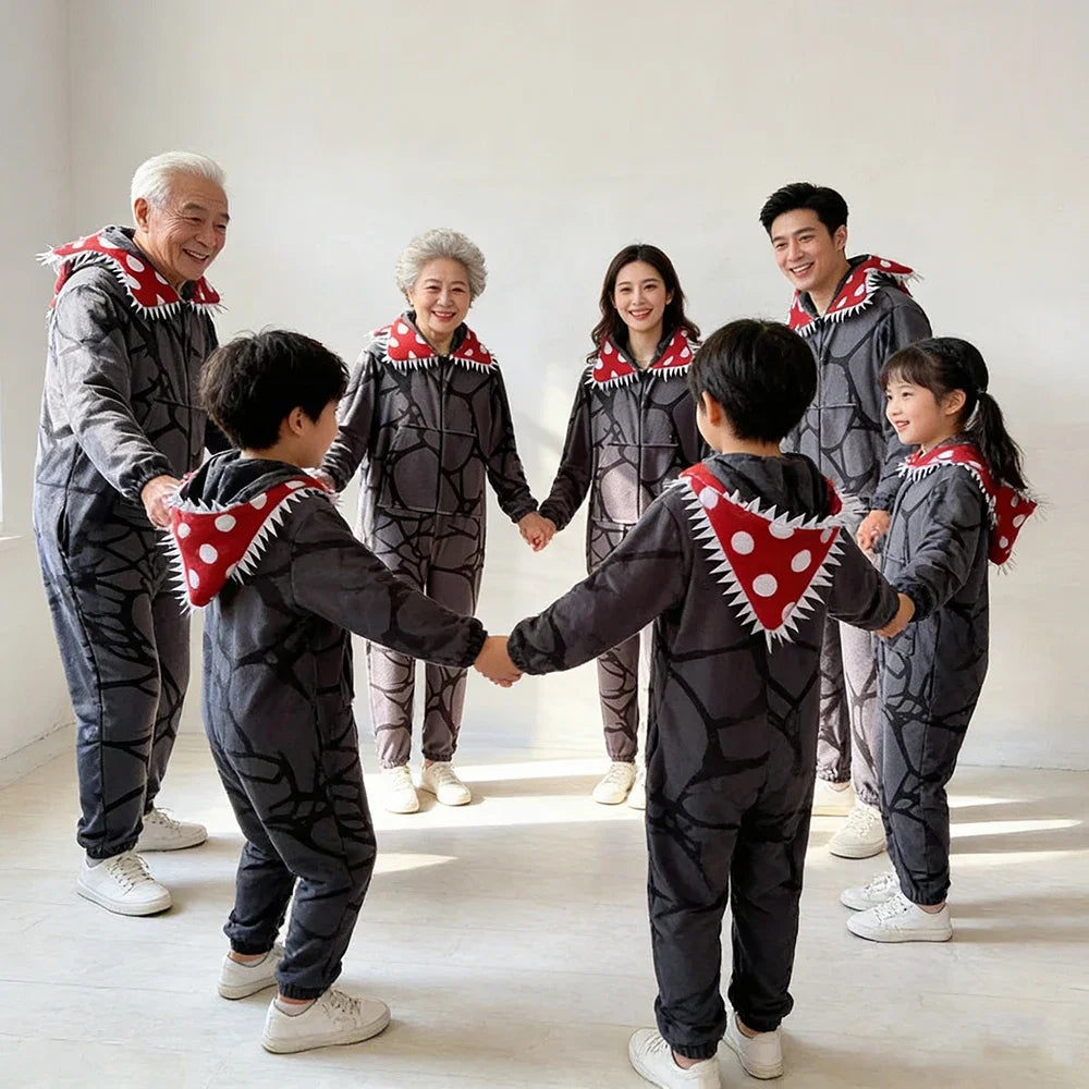 Fall Winter Thicken Cannibal Flower Cosplay Costume Fashionable Comfortable Pajamas for Adults  Movie Merchandise