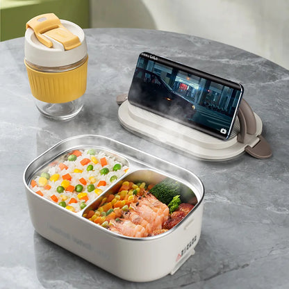 Electric Lunch Box 1L Stainless Steel Heated Food Warmer 18W