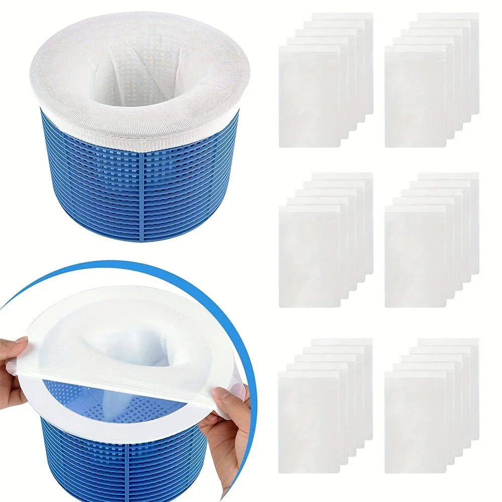 Pool Skimmer Socks 10-Pack Nylon Mesh Filters for Pool Cleaning