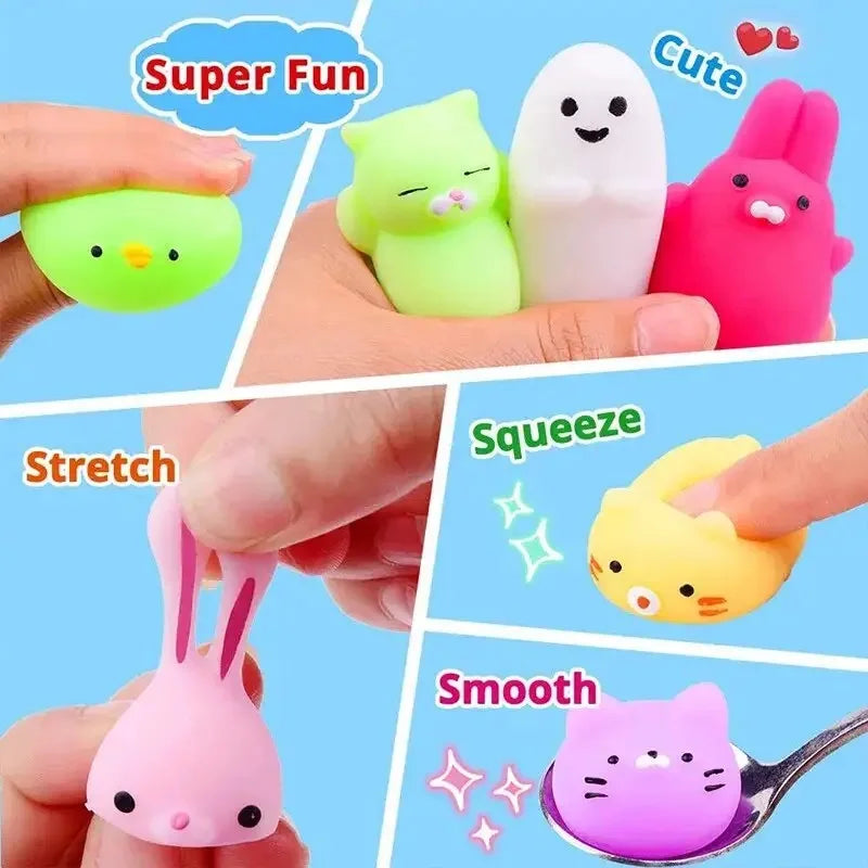 Animal Fidget Toys 20 Pcs Soft Rubber Squeeze Toys for Kids
