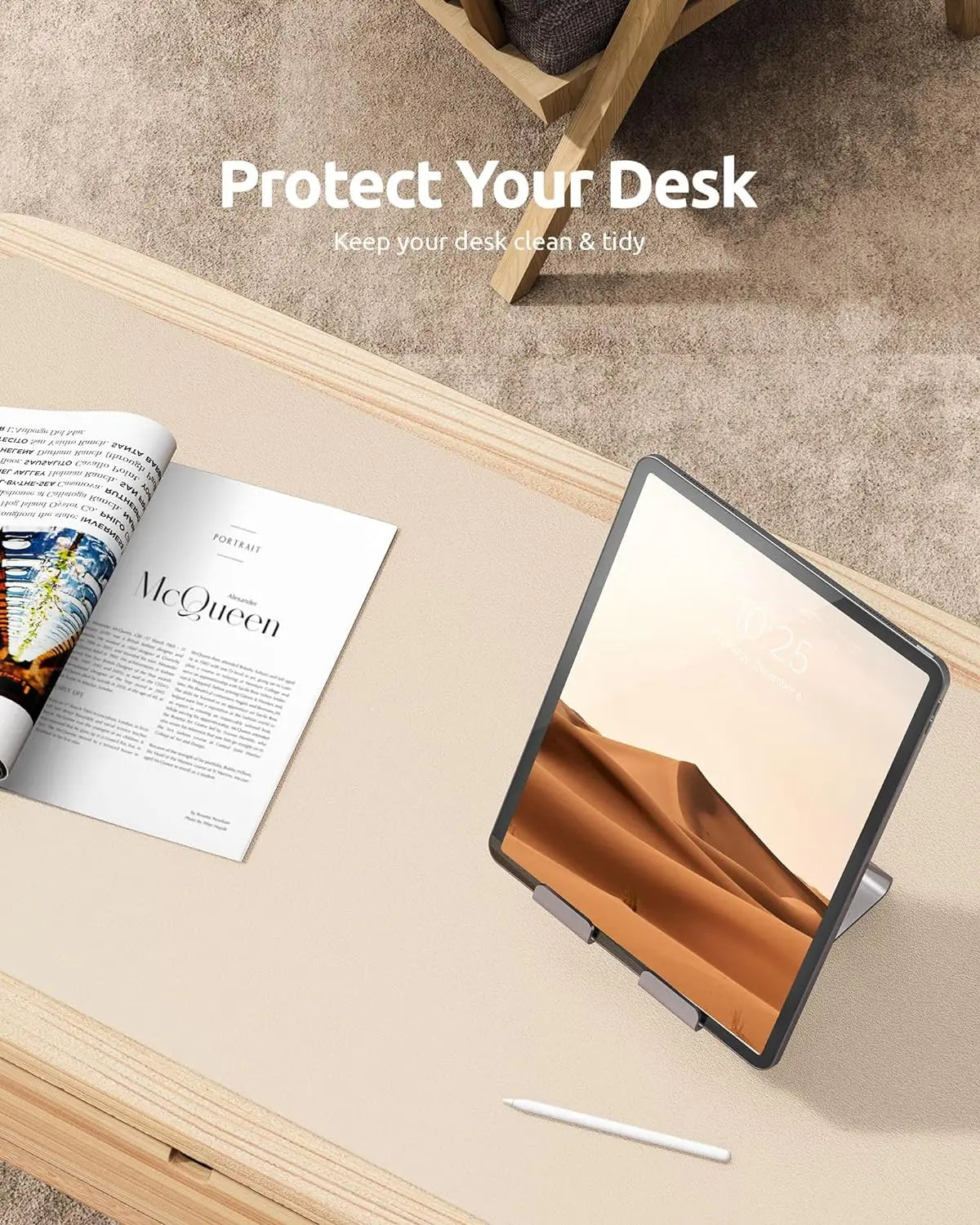 Large Desk Mat – PU Leather Mouse Pad & Desk Protector