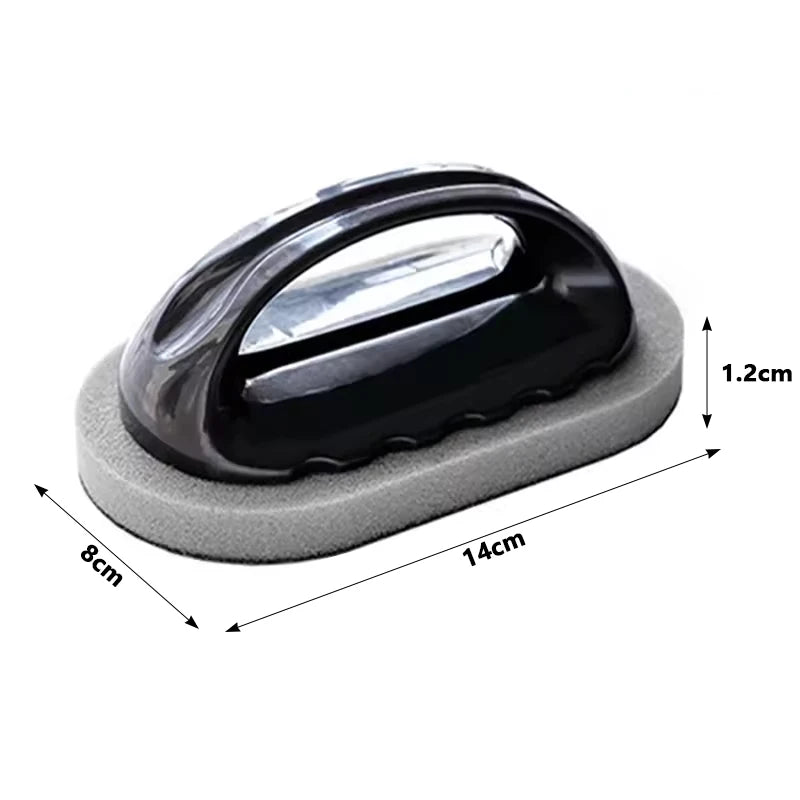 Magic Cleaning Sponge – Emery Scrub Brush with Handle for Kitchen & Bath