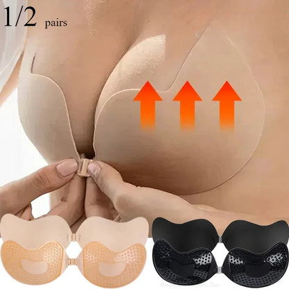 Strapless Bra – Seamless Backless Adhesive Push Up Design