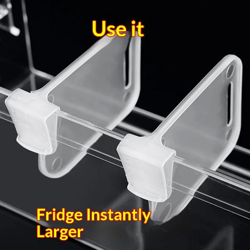 Refrigerator Shelf Divider Clips – Adjustable Fridge Organizer
